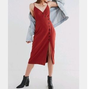 Urban Outfitters Midi Linen Dress - XS